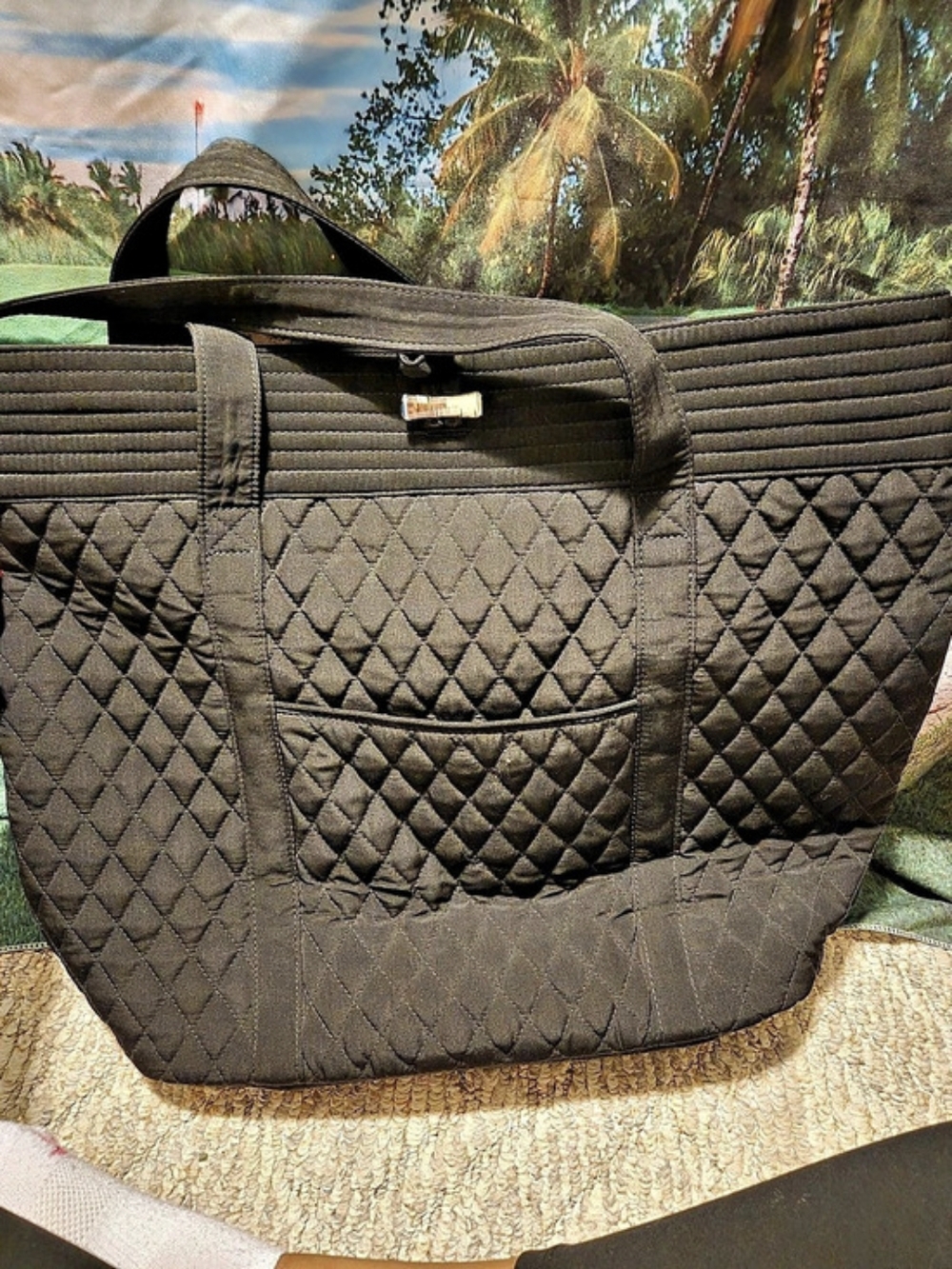 Vera Bradley Performance Twill Vera Tote Bag in Black